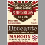 Brocante et Rassemblement autos-motos Le 29 sept 2024